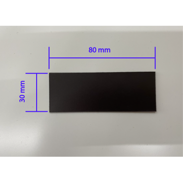 80 x 30 x 0.75 mm, Magnetfolie, roh, sk