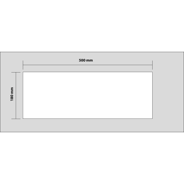 180 x 500 mm, 0.85 mm, Magnetfolie, weiss