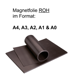 Magnetfolie, roh, DIN Formate A4 bis A0