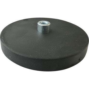 Ø 66-M5-GB, Gummierter Topfmagnet, mit Gewindebuchse