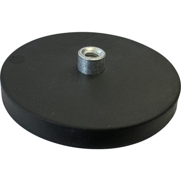 Ø 66-M6-GB, Gummierter Topfmagnet, mit Gewindebuchse