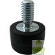 Gummierter Topfmagnet mit Aussengewinde ø 12 mm