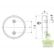 Ø 43-M4-2x IG,22, Gummierter Topfmagnet, mit Innengewinde