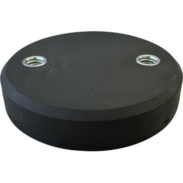 Ø 57-M6-2x IG,36, Gummierter Topfmagnet, mit Innengewinde