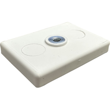 43x31-M4-IG, Gummierter Magnet, mit Innengewinde, 43 x 31 mm