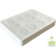 59x45-2xM5-IG, Gummierter Magnet, 2 x Innengewinde, 59 x 45 mm