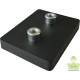 59x45-2xM5-IG, Gummierter Magnet, 2 x Innengewinde, 59 x 45 mm