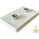 74x45-2xM5-IG, Gummierter Magnet, 2 x Innengewinde, 74 x 45 mm