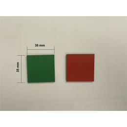 Wendemagnet DUO-MAG 35 x 35 mm rot/grün