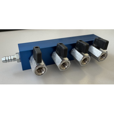 Mehrfachverteiler 1/4", magnetisch