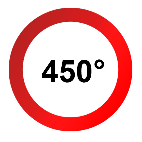 max. Temperatur 450°C